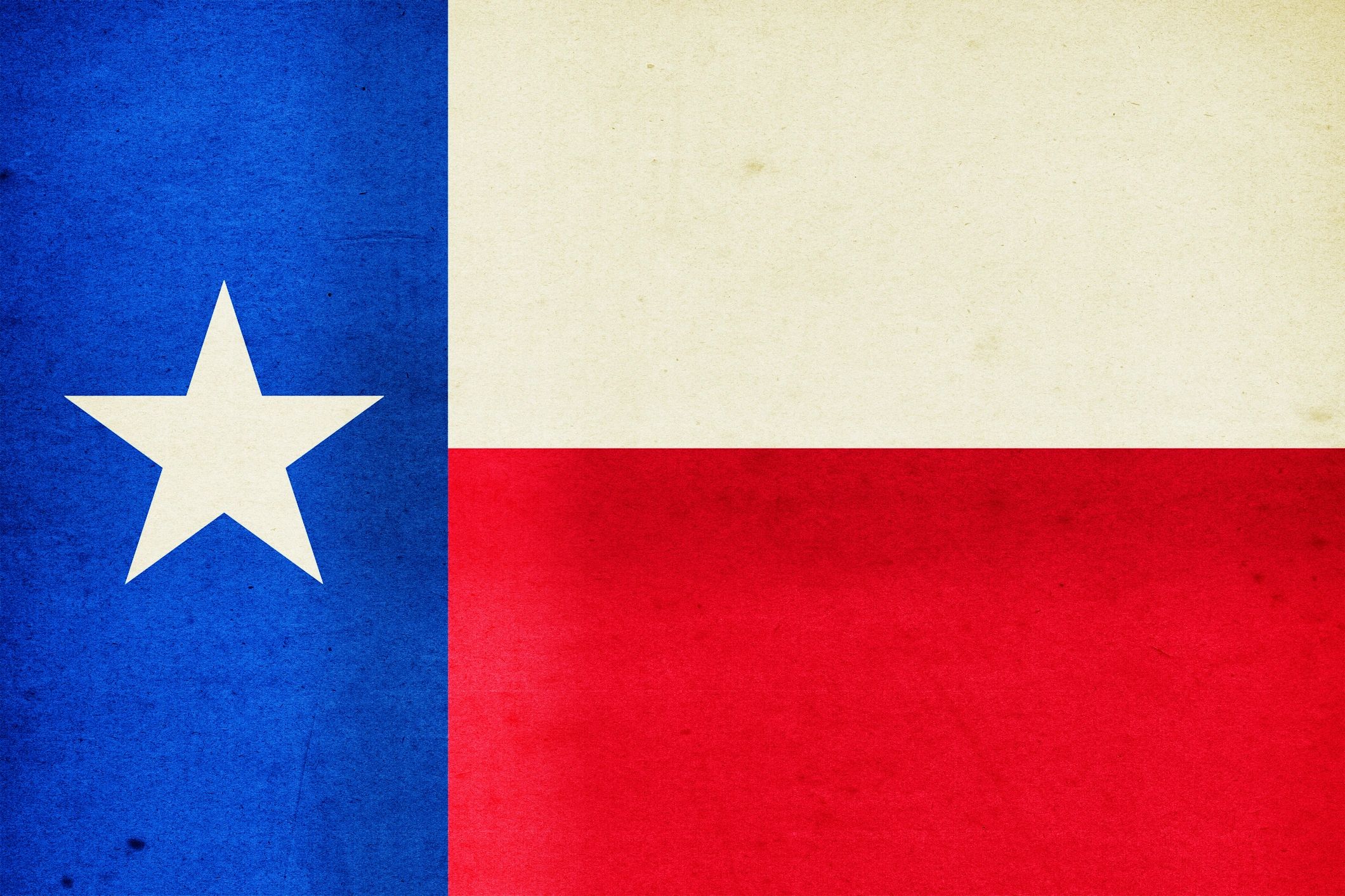 Textured Texas flag image with parchment-like character