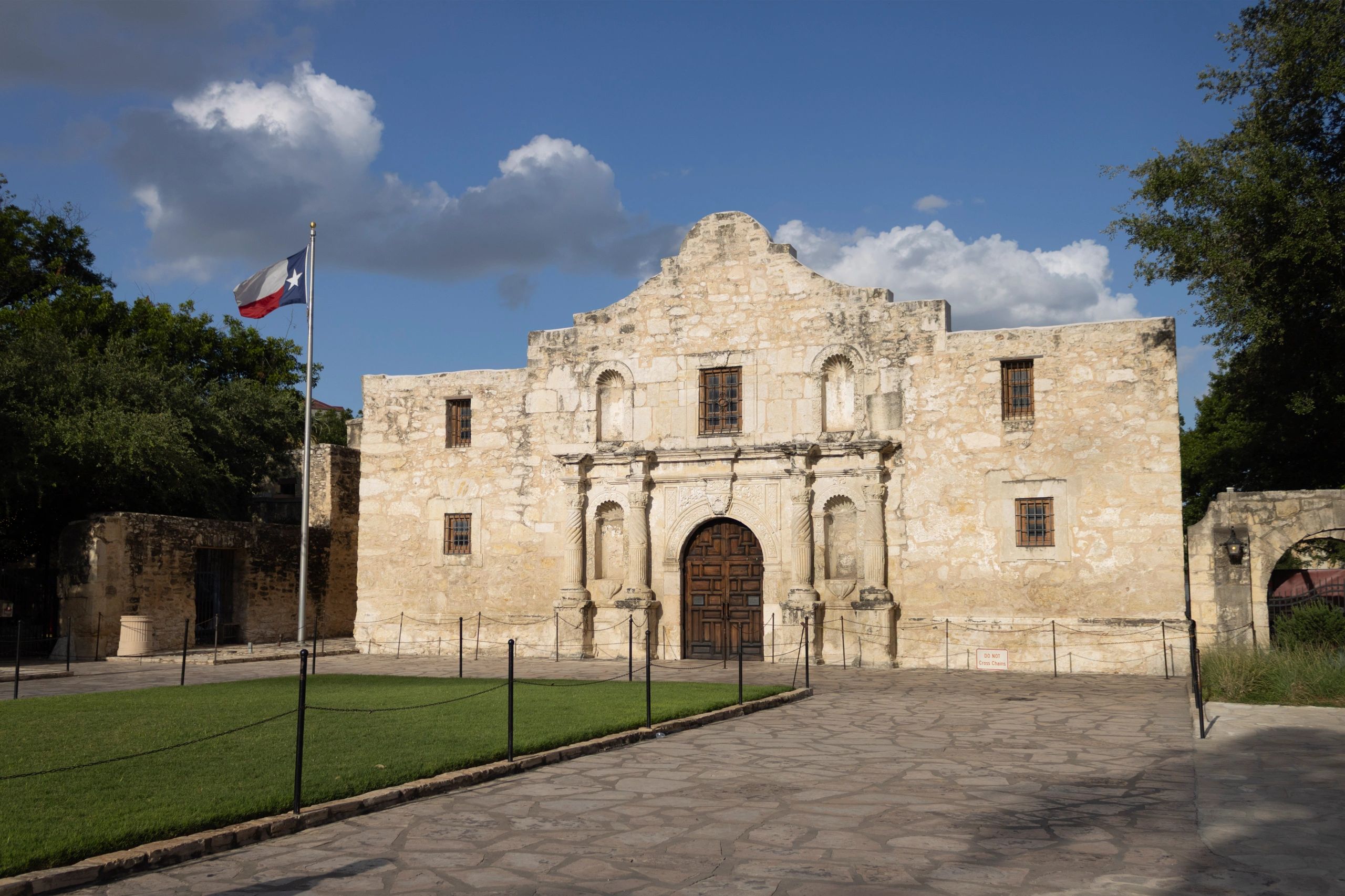 Historic Texas mission and landscape representing early Texas heritage