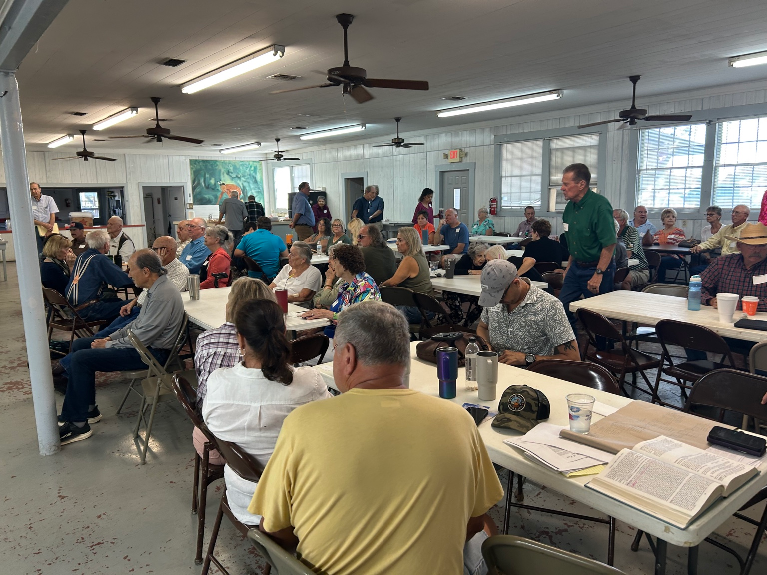 Attendees gathered at tables during the 2026 Zadock Woods Family Reunion